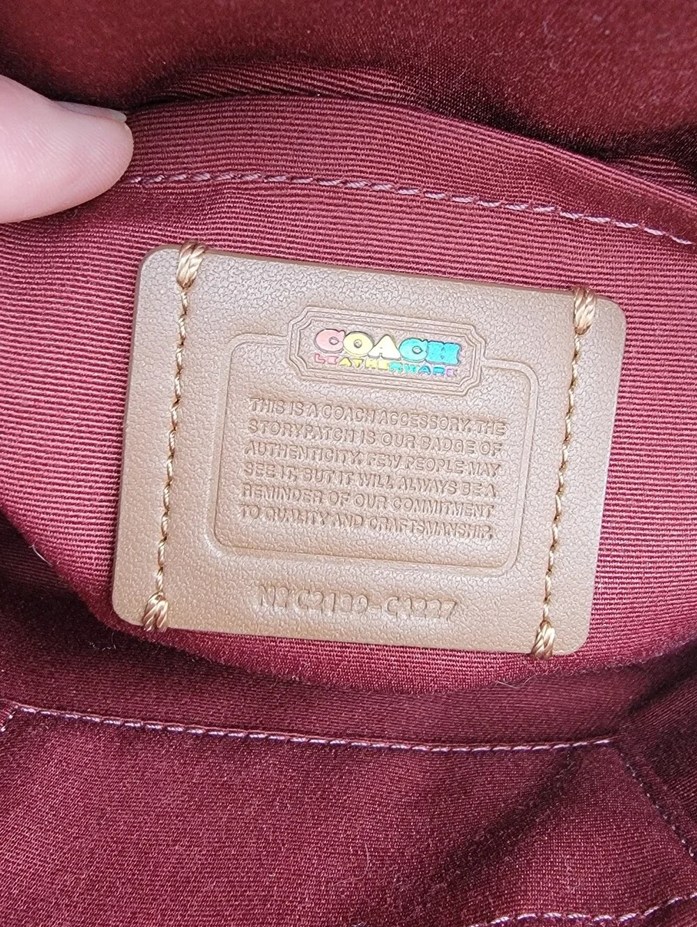 Coach Khaki Rainbow Signature Mini Camera Crossbody C4227